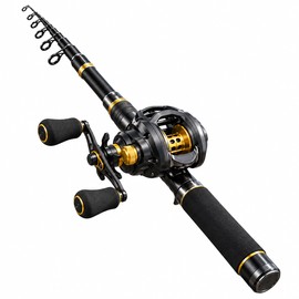 Mini Shrink 31cm Portable Fishing Rod Kit 1.5-2.1M Telescopic Carbon Trave Pole High Speed 7.2:1 Baitcasting Reel Carp Fishing