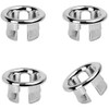 4 Pack Bathroom Basin Sink Round Hole Trim Chrome Overflow