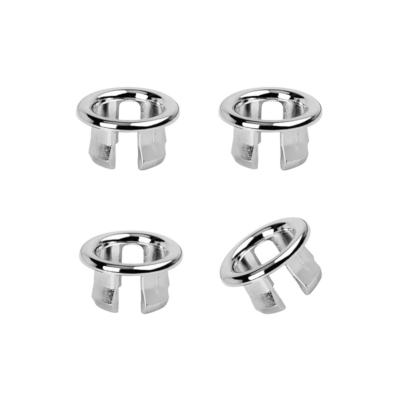 4 Pack Bathroom Basin Sink Round Hole Trim Chrome Overflow