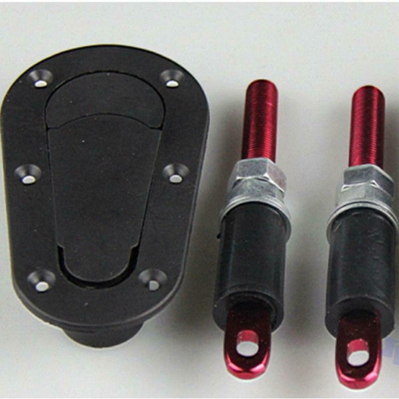 Black Racing Car Quick Release Bonnet Lock Hood Pins Latch