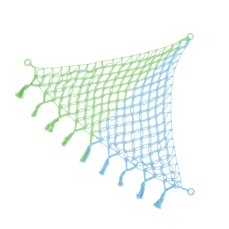 Triangular Toy Hammock Plush Toys Cotton Rope Woven Net Pocket