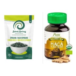 Alga Epirulina 500 Tableta + Maca Negra Organic 100 Capsulas