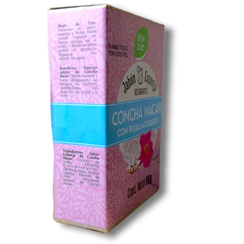 Jabón Natural con Concha Nácar y Aceite de Rosa Mosqueta,