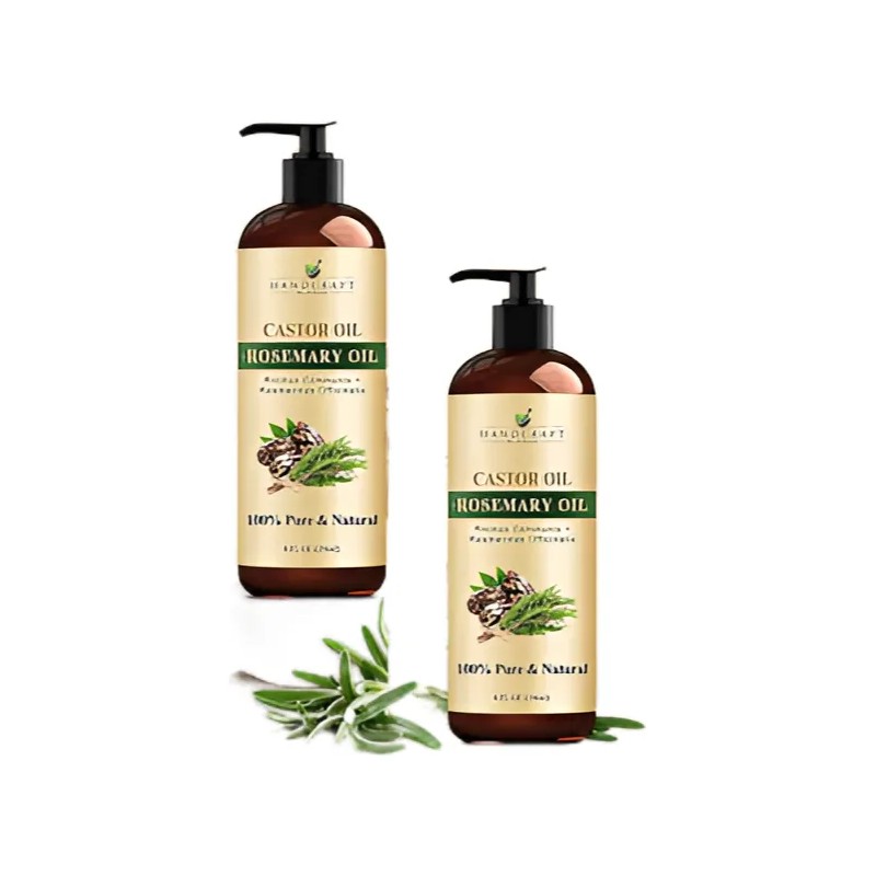 Handcraft Aceite De Ricino Y Romero 100% Puro 236 Ml