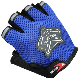 Kids Bike Gloves Children Cycling Motorbike Motocross BMX MX - KIDSHF01 (Blue)
