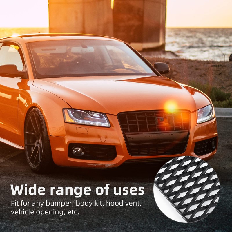 AggAuto 47"x16" ABS Plastic Universal Car Grill Mesh, Automotive Grille
