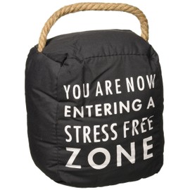 Pavilion Gift Company Stress Free Zone Door Stopper Black 5" x 6"