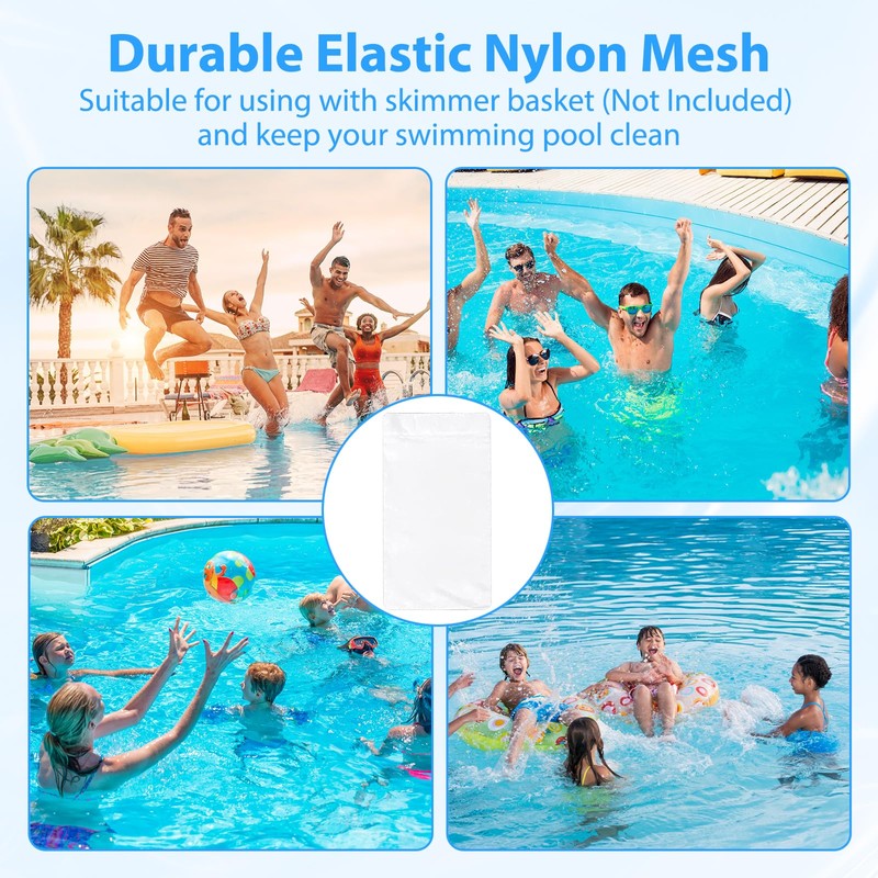 SNONESIY Pack of 10 pool skimmer socks, white filter socks,