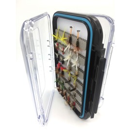 BestCity Fly Fishing Selection of Dry/Wet/Nymph/Buzzers Flies x 50 Supplied in a Doubled sided waterproof box