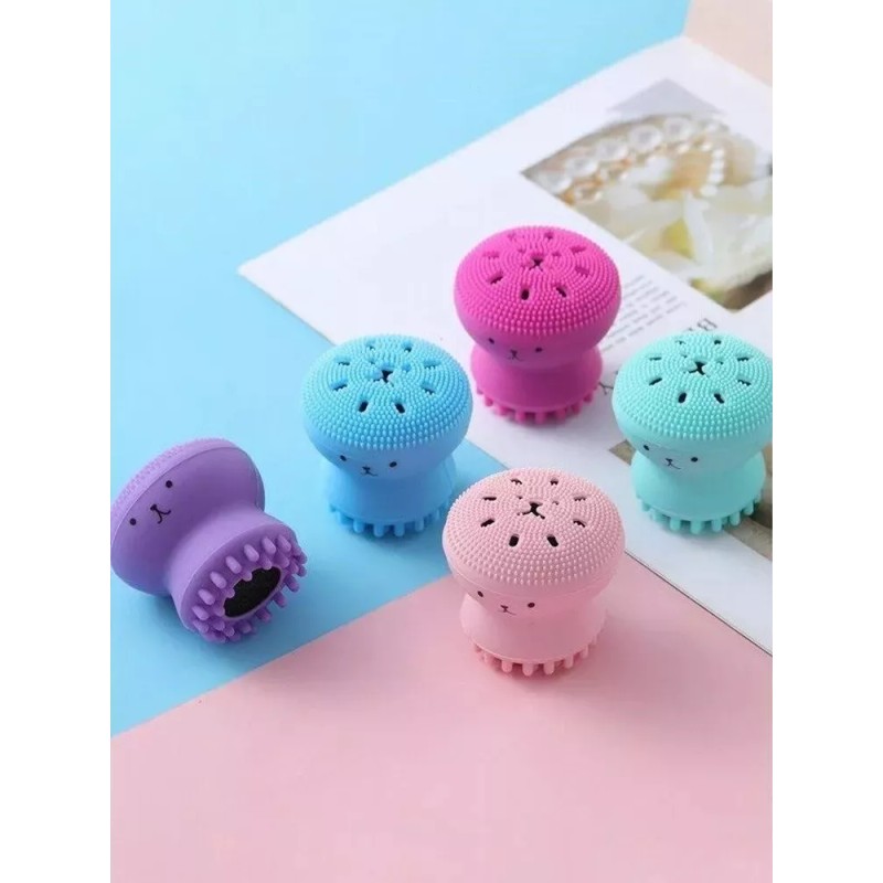 KFMX 12 Cepillos De Limpieza Facial Silicon Exfoliante Pulpo