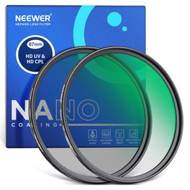 NEEWER 67mm CPL UV Lens Filter Kit, Circular Polarizer/Anti-UV Filter with HD Optical Glass and Nano Double-Sided Coating 30 Layers and Ultra-Thin Aluminium Contour