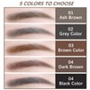 Eyebrow Pencil,4 PCS Micro Eyebrow Pencil Dual-Ended,Waterproof Long-Lasting Eye Brow