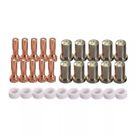 RIVERWELD PT- 23 27 Plasma Cutter Torch Electrode 33366 Tip Nozzles 50Amp 33369 Kit 30pcs