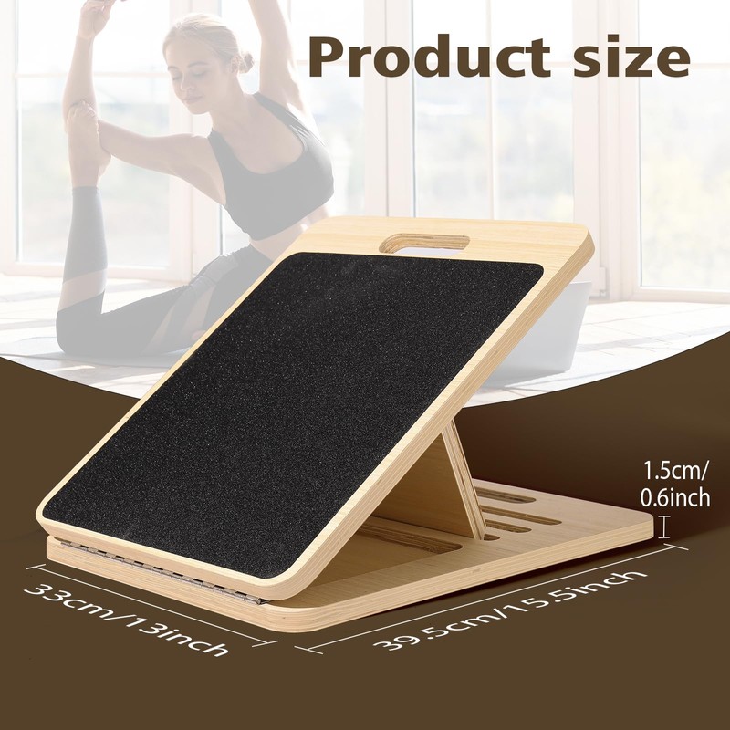 Slant Board for Calf Stretching, 4 Position Adjustable Incline Board