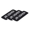 Jr Usher 1 x 3 Name Tag, Black (10 Pack)