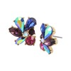 Betsey Johnson Stone Cluster Button Earrings