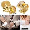 Birthstone Gold Tone Cufflinks for Men with Chain Shirt cuff