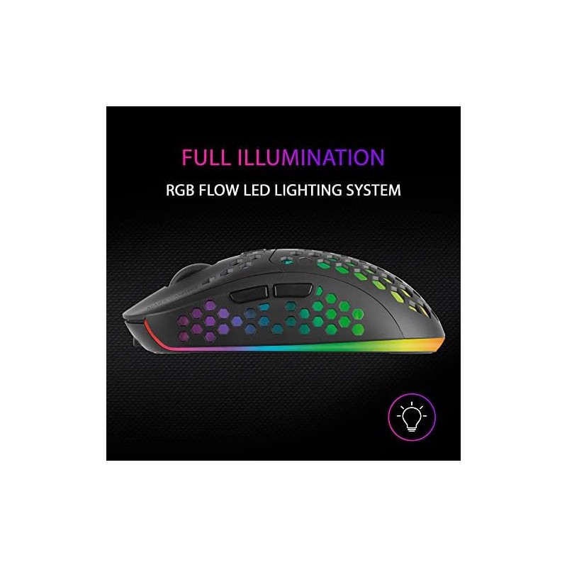 MARSGAMING Mars Gaming MMW3 - Ratón inalámbrico para gaming, RGB