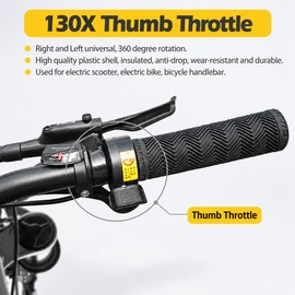 Electric Bike 130X Thumb Throttle for Speed Control – Waterproof Connector for Electric Scooters