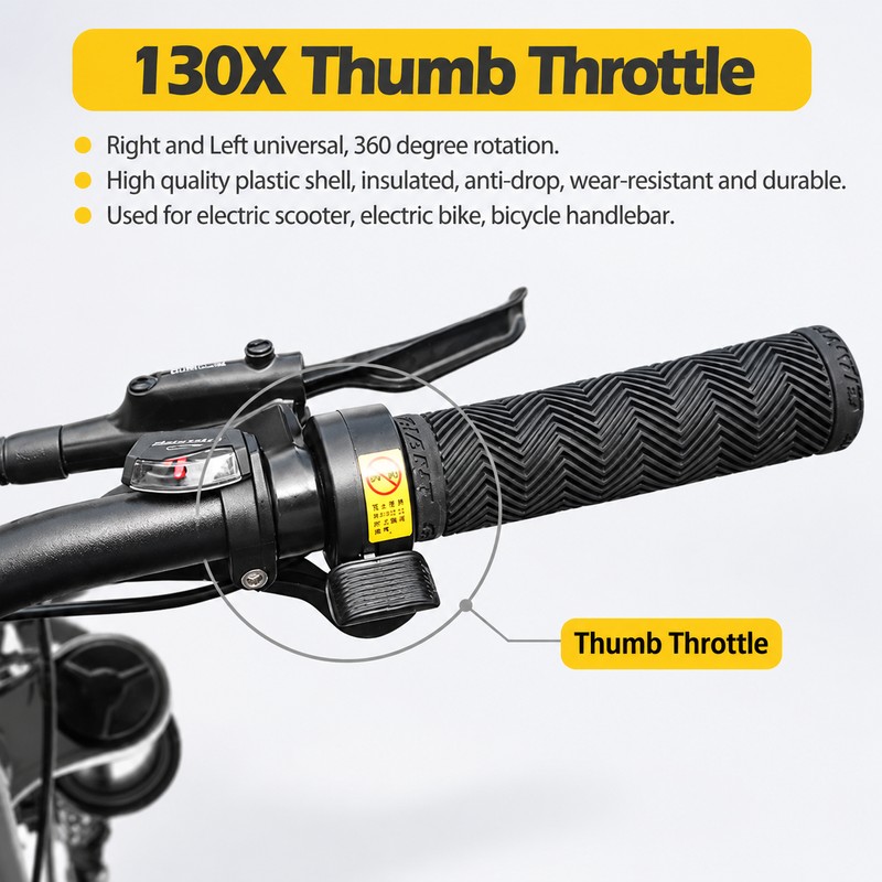 Electric Bike 130X Thumb Throttle for Speed Control – Waterproof