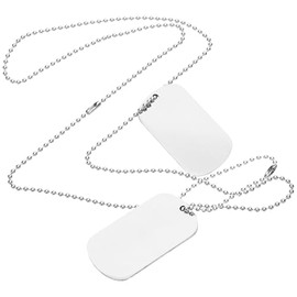 TEHAUX Collar Militar para Hombre de Acero Inoxidable Doble Placa de Identificación Tipo Dog Tag ...