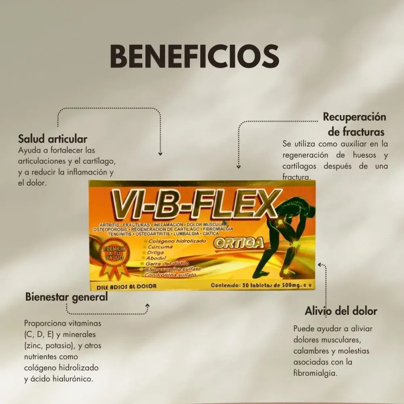 Vi-b-flex 30 Cápsulas Articulaciones Y Flexibilidad
