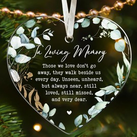 Memorial Ornament for Loss of Loved One - Bereavement and Sympathy Gift - in Memory of Loved One - Remembrance and Loss Gifts - Glass Ornament