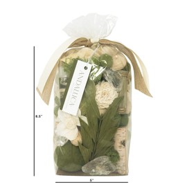 ANDALUCA ANDALUCA Gardens of Bali Scented Potpourri | Made in California | Large 20 oz Bag + Fragrance Vial | Scents of Crushed Jasmine Leaves, Tangelo Peel and Lily