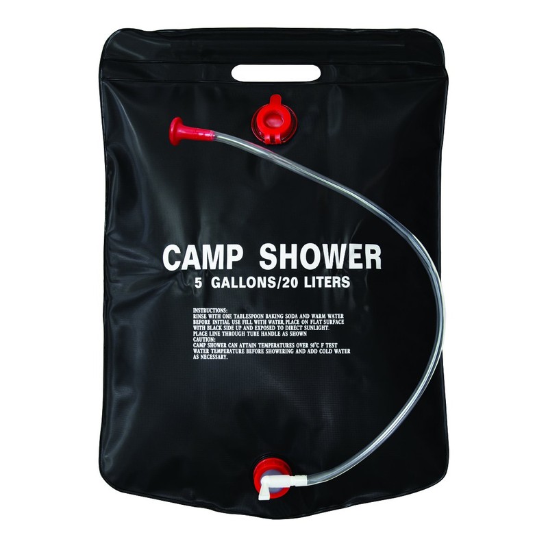 Milestone Camping Solar Shower - Black, 20 Litres