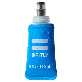 FITLY - Botella de agua suave de 150 ml - Plegable, ligera - Hidratación en movimiento, correr, senderismo, ciclismo, escalada - Material: Poliuretano termoplástico