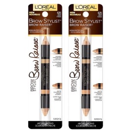L'Oréal 2 Loreal Brow Stylist Brow Raiser Highlighter Duo, 620 Medium