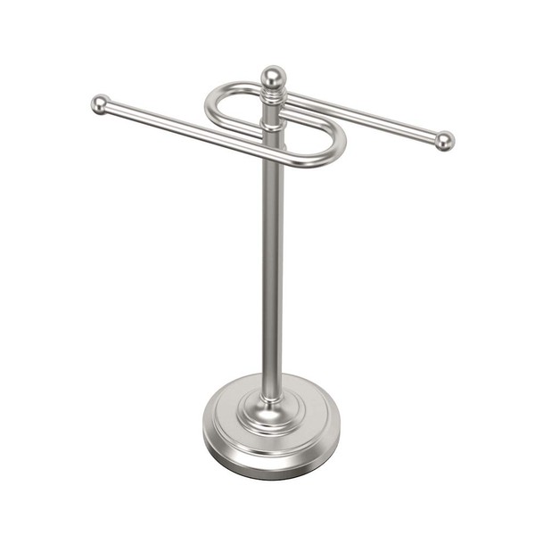 Gatco 1547 Counter Top S Style Towel Holder, Satin Nickel