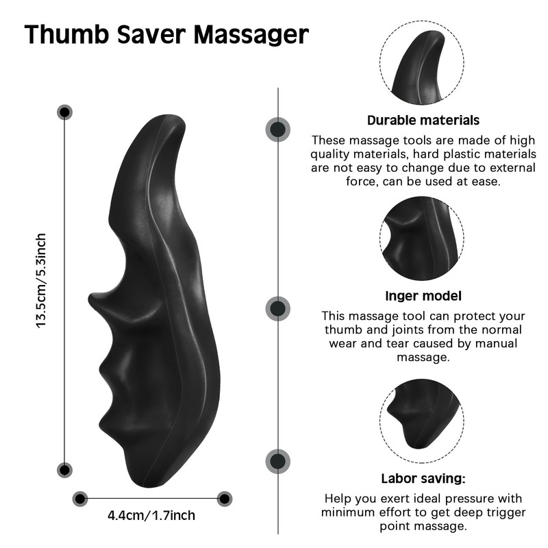 Nuanchu 2 Pieces Thumb Saver Massage Tool Deep Tissue Thumb