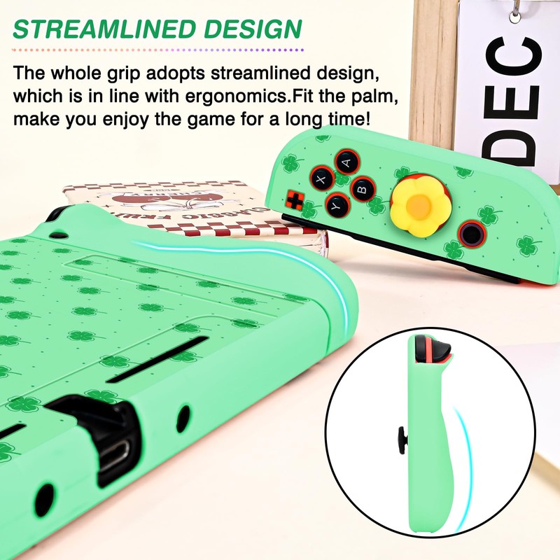 DLseego Grip Case Controller for Switch Console 2017, Floral Anti-Slip