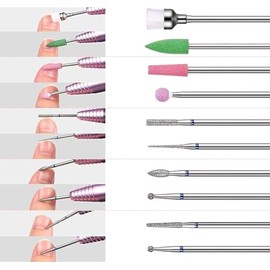 Kit Manicura Pedicura Pulido Broca Uña Gel Acrílico Cerámica Profesional Limpieza | 30 Piezas + Estuche