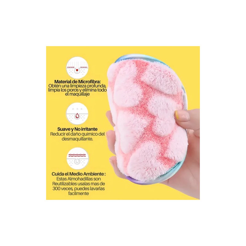 2pz Esponja Limpieza Facial Almohadilla Desmaquillante F