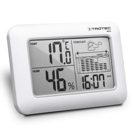 TROTEC Meteo Stazione BZ07 Dispositivo combinato 6 in 1 con valori climatici interni, tendenza meteorologica, statistiche della temperatura su 12 ore, indicatore di benessere