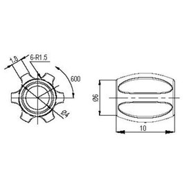 JAG Wire CHA116 Mini Tube Tops Red, 6 Pieces