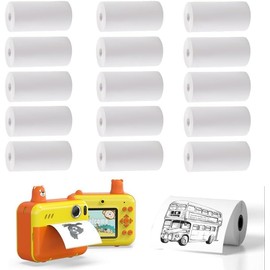 BetterJonny 15 Rolls Print Camera Paper Refill, 57 x 25 mm HD Printing Thermal Paper for Most Kids Instant Cameras