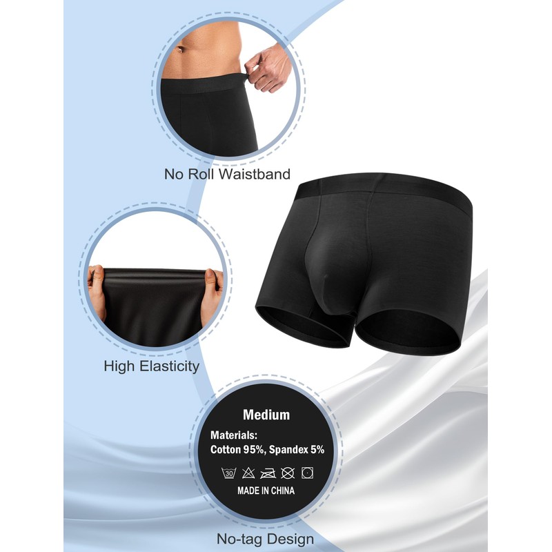 Varmax Incontinence Underwear for Men, Cotton Reusable Washable Leakproof Boxer