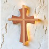 Kaltner Präsente Geschenkidee - Wandkreuz Echtes Holz Buche Kreuz Kruzifix