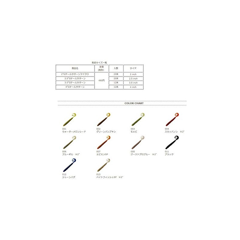 REINS G Tail Saturn 2.5" FW 002 Green Pumpkin