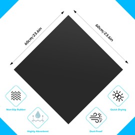 Washing Machine Cover, Non-Slip, 60 x 60 cm, Washing Machine Cover, Black Washing Machine Cover, Non-Slip Washing Machine Cover for Washing Machine, Dryer, Fridge, Lid Protector, Kitchens