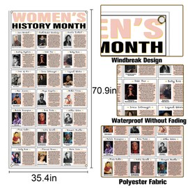 Women’s History Month Door Decorations March International Women’s Day Door Cover Famous Women Quotes School Classroom Office Door Banner