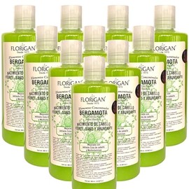 Gel Revitalizante BERGAMOTA Mejorado con COLA de CABALLO y MULTI-VITAMINAS Elementos Concentrados 500ml. FLORIGAN (10 piezas)