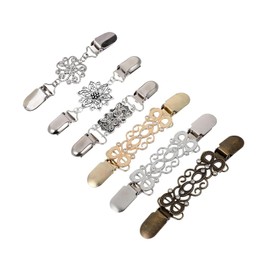 Pack of 6 Cardigan Clips, Vintage Cardigan Clips, Pullover Clips, Metal Cardigan Clip, Sweater Cardigan, Clips, Scarf Clips for Sweaters, Dresses, Cardigans, Shirts, Scarves, Metal