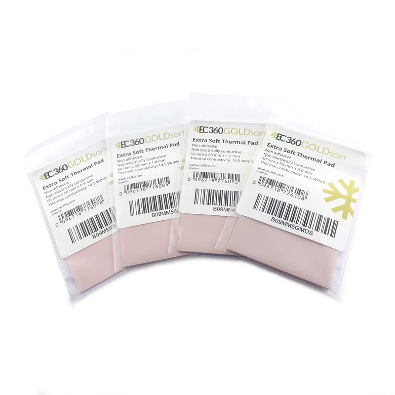 EC360® Gold Soft 14.5W/mK Thermal Pad 50 x 50 x