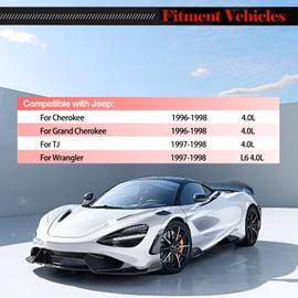 STZJAYE Fuel Injectors RL030778AB Set of 6 Compatible with Jeep Cherokee 1996-1998,for Grand Cherokee 1996-1998,for TJ 1997-1998,for Wrangler 1997-1998 L6 4.0L Replace No# 53030778AB 53030778
