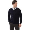 Kallspin Men's V Neck Sweater Pullover Pure Cotton Regular Fit