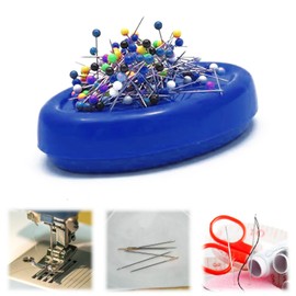 QEEROYO CXBS134 Pin Cushions for Sewing, Magnetic Sewing Cushion, Magnetic Ball, Pin Holder Cushions, Sewing Pin Storage Case, Quilting Supplies Pin Cushion,blue